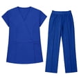 thumbnail image 7 of Hearthz Scrubs for Women Set V-Neck Top & Straight Leg Pants Womens Scrub Set, 7 of 7