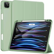 JETech Case for iPad Pro 11 Inch (2022/2021/2020 Model) with Pencil Holder, Support 2nd Pencil Charging, Slim Tablet Cover with Soft TPU Back, Auto Wake/Sleep (Matcha Green)