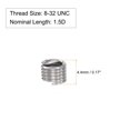 thumbnail image 2 of Uxcell 8-32 UNC 1.5D 304 Stainless Steel Wire Thread Inserts Screw Repair Sleeve 5 Pack, 2 of 5