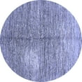 thumbnail image 1 of Ahgly Company Indoor Round Abstract Blue Modern Area Rugs, 8' Round, 1 of 4
