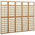 thumbnail image 2 of vidaXL 5-Panel Room Divider/Trellis Solid Fir Wood 201.5x180 cm, 2 of 4