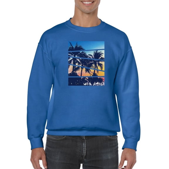 Summer Vibes Sunset Sweatshirt Men -GoatDeals Designs, Male Large