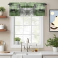 thumbnail image 2 of Green Ombre Kitchen Curtain Valances for Windows Farmhouse Short Curtains, Farmhouse Abstract Mottled Texture Art Rod Pocket Valance Curtain for Bedroom Cafe Living Room 60"x18", 2 of 8