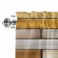 thumbnail image 4 of Brown Yellow Vintage Rod Pocket Curtain Valance, Retro Farmhouse Elegant Pastoral Farmhouse Window Valance for Living Room, Bedroom, Kitchen 60"W x 18"L, 4 of 9