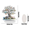 thumbnail image 2 of 8.27 Inches Easter Bunny 2D Acrylic Tabletop Decoration with Egg Tree Design for Spring Party Dining Table Display, 2D Freestanding Rabbit Centerpiece for Home Shelf Mantel Decor, 2 of 4
