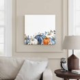 thumbnail image 2 of Wall Art Prints, Thanksgiving Fall Framed Canvas Prints for Bedroom Living Room Bathroom Office, Blue White Orange Pumpkin Leaves Gallery Wrap Wall Art Poster for Gifts Home Decor 20"x20", 2 of 9
