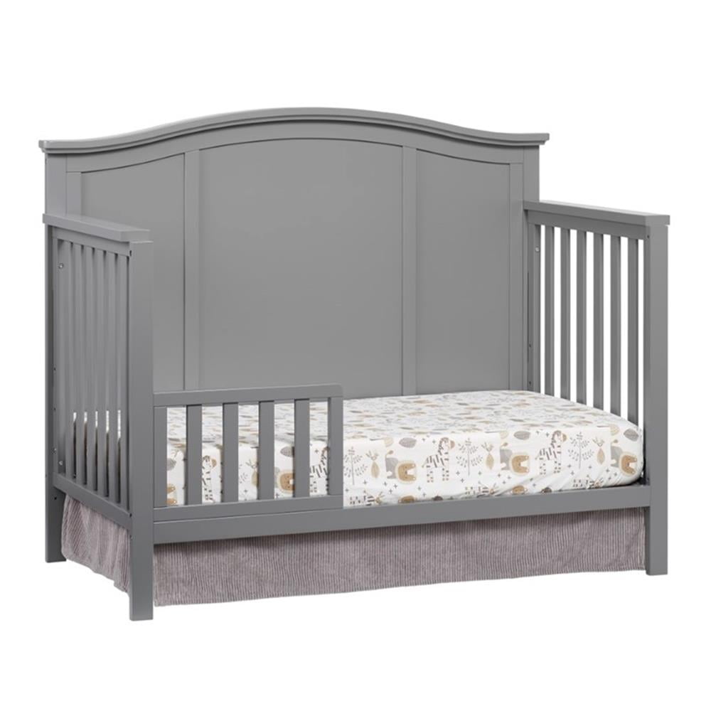 Oxford Baby Emerson 4-in-1 Convertible Crib, Dove Gray, GREENGUARD Gold Certified, Wooden Crib