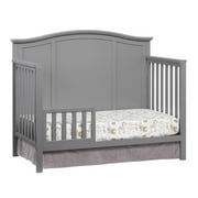 Oxford Baby Emerson 4-in-1 Convertible Crib, Dove Gray, GREENGUARD Gold Certified, Wooden Crib