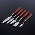thumbnail image 4 of Paint Spatula, Painting Scraper Wood Painting Knife Set Stainless Steel  For Palette, 4 of 8