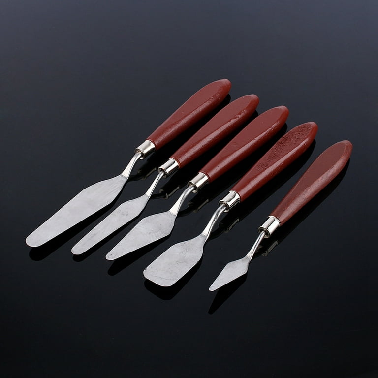 MEEDEN 5 Pcs Stainless Steel Artist Palette Knife Set