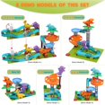 thumbnail image 2 of Set de construcción Marble Run COUOMOXA con temática de dinosaurios para niños de 3 a 8 años, 2 of 6