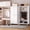 White Square, variant on Polup 71" H White Metal Wardrobe Closet with Lock,Modern Armoires and Hanging Rod for Bedroom