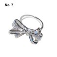 thumbnail image 3 of Qarigey Anillo de cristal para mujer, artesanía decorativa, nudillo de Metal, joyería para fiesta, moda informal, ropa, decoración de manos Ropa, zapatos y accesorios Miscelánea talla 7 Qarigey AP017311-02, 3 of 6
