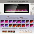 thumbnail image 3 of Mondawe 50 Inch Electric Fireplace, Recessed and Wall Mounted Fireplace, 3 of 10
