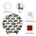 thumbnail image 4 of Salouo Pirate Hats Pattern Bone China Decorative Plate,Holiday Decor Decorative Ceramic Plates with Stand Elegant Home DéCor for Hallway/Living Room/Bedroom-8in, 4 of 6