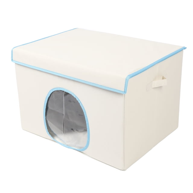 Maison Chauffante pour Chat, Maisonnette Chauffante Pliable pour Minou Résistante aux Intempéries, Abri Extérieur Isolé pour Chats Errants de la Communauté, Maisonnette Réchauffante pour Temps Froid avec Coussin Chauffant pour l'Hiver
