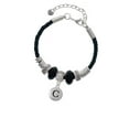 thumbnail image 2 of Delight Jewelry Silvertone Capital Letter - C - Pebble Disc - Niece Celtic Knot Leather Bead Bracelet, 7"+2" Extender, 2 of 4