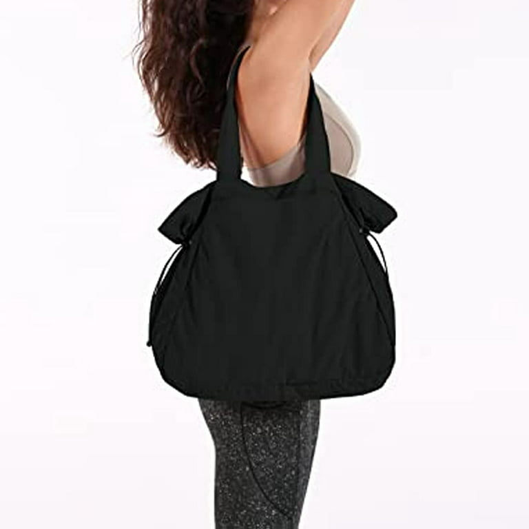 Nylon Casual Messenger Bag Hobo Crossbody Bag Nylon Shouder Tote Handbag  for Women and Men(Black)