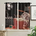 thumbnail image 4 of Movie Projector Popcorn Retro Style Curtains in the Kids Bedroom Living Room Hall Window Treatments Kitchen Decoration Drapes, 4 of 7