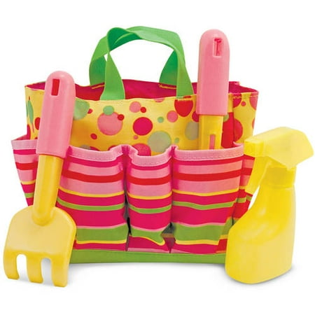 Melissa & Doug Sunny Patch Blossom Bright Gardening Tote Set with Tools