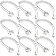 Ear Hooks for Plantronics M25 M55 M70 M90 M155 M165 Mobile Bluetooth Headset Loops - Spare Clamp Replacement, 9 Pack, Clear