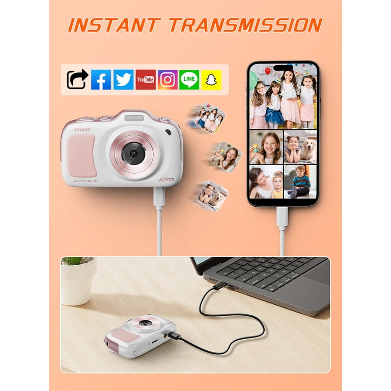 NBD 64MP 4K Digital Camera with Autofocus, 16X Zoom, Flash, 32GB