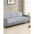 thumbnail image 2 of Navy Blue Striped Couch Cushion Covers Stretch, Washable Sofa Seat Covers Individual Seat Cushion Sofa Slipcovers Navy Blue White Stripes Farmhouse Couch Cover Furniture Protector S-2PCS, 2 of 7