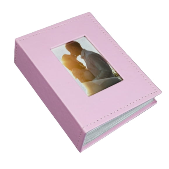 Small 4x6 Photo Album Cover With Front Window Portable Picture Book For Travel Wedding Memories Organizer