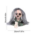 thumbnail image 3 of Voice Activated Walking Ghost Skull Decoration – Light Up Halloween Prop with Sound, Motion & Glowing Eyes – Horror Animatronic for Porch, Backyard, Party or Haunted House, 3 of 5