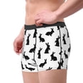 thumbnail image 4 of Balery Black Rabbit Men's Boxer Briefs, Soft and Breathable Cotton Underwear with nylon Waistband-Small, 4 of 9