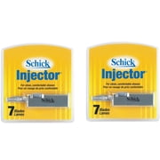 Schick Injector Blades with durable chromium 7 blades per pack - Pack of 2