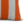 thumbnail image 2 of Simply Daisy, 20" x 20" Rugby Stripe, Stripe Print Outdoor Pillow, Orange, 2 of 2