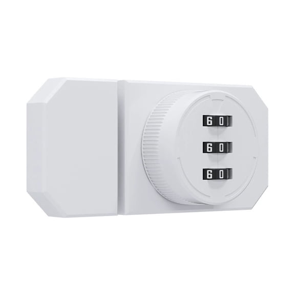 2 pack Adhesive Cabinet Door Locks, Sturdy Keyless Pantry Lock Fit for One-Way Closet, Display, Glass - Stick on Lock for Cabinet Doors Drawer(white)