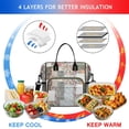 thumbnail image 4 of OBREWU Pioneer Flower Womens Lunch Box for Work,Insulated Large Pioneer Flower Lunch Bag for Women,Loncheras Para Mujer,Leakproof Adult Lunch Bag for Work,Beach,Travel,Picnic,Camping, 4 of 7