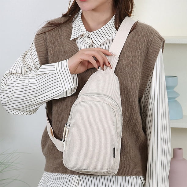 Bolso bandolera de pana para hombre, multifuncional, para deportes al aire libre, ocio, bandolera de hombro, mochila bandolera de pana.