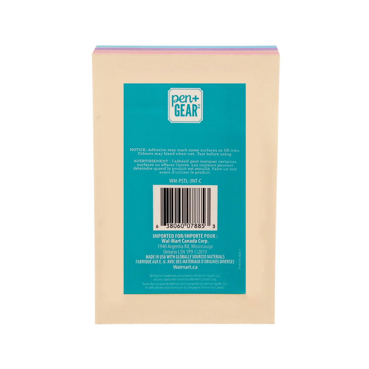 PEN+GEAR Sticky Notes WM-PSTL-3NT-C, Pastel