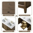 thumbnail image 6 of Vanity Art 54" Bathroom Vanity with Sinks and Engineered Marble Top, Freestanding Storage Cabinet with 2 Drawers, 2 Shelves and 1 Flip Down Tray, 6 of 7