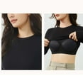 thumbnail image 4 of Women's Thermal Underwear Long Sleeve Round Neck Shirt Built In Bra Soft Warm Base Layer Top For Cold Weather Comfort, 4 of 5