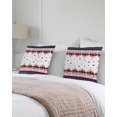 thumbnail image 3 of 4th of July Throw Pillow Covers 20x20 Set of 2 Poppy Floral Decorative Pillows Cushion Case Patriotic Stars Pillowcases Independence Day Throw Pillows for Couch Sofa Bedroom Garden Holiday Decor, 3 of 6