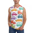 thumbnail image 1 of Balery Doodle Cars Camisetas sin mangas para hombre, absorbe la humedad y protege contra el mal olor.-3X-Large, 1 of 7