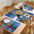 thumbnail image 5 of Big Ben Cotton Linen Placemats Set of 1, Urban Street Red Bus Impressionist Washable Table Place Mats Heat Insulating Placemat for Dining Room Kitchen Daily Use 13 x 19 Inch, 5 of 9