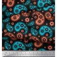 thumbnail image 3 of Soimoi Black Cotton Cambric Fabric Floral & Paisley Fabric Prints By Yard 42 Inch Wide, 3 of 3