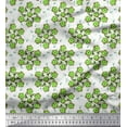thumbnail image 1 of Soimoi Polyester Crepe Fabric Leaves & Floral Artistic Print Sewing Fabric Yard 52 Inch Wide, 1 of 3