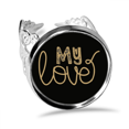 thumbnail image 1 of Mi amor el oro cotizacion handwrite Anillo de compromiso de boda de amor ajustable Unbranded M, 1 of 3