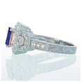 thumbnail image 3 of 1.5 Carat Vintage Princess Cut Sapphire and Diamond Designer Halo Engagement Ring on 10k White Gold, 3 of 4