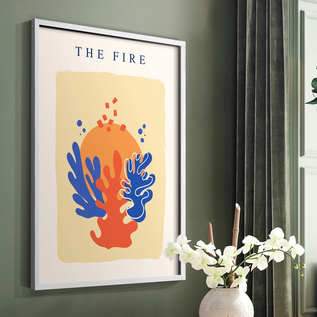 Matisse CCCXVI in White Solid Wood 16 x 20 Framed Print