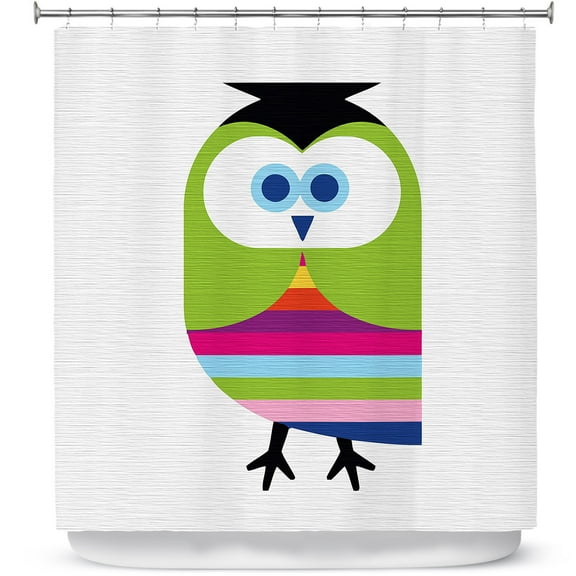 Shower Curtains 70" x 73" from DiaNoche Designs by Angelina Vick - Rainbow Owl
