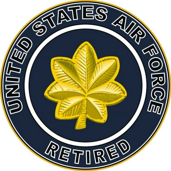 3.8 Inch U.S. Air Force Retired Major Decal Sticker
