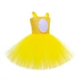 thumbnail image 6 of Toimothcn Toddler Baby Girls Outfit Sets Sleeveless Happy Easter Cartoon Egg Duck Shaped Mesh Tulle Dress With Hairbands Dress Up Stage Performance Outfit Sets Funny Festival Show Clothes Sets, 6 of 7