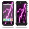 Skin Decal Wrap Compatible With OtterBox Preserver iPhone 5 / 5S Case Purple Lightning